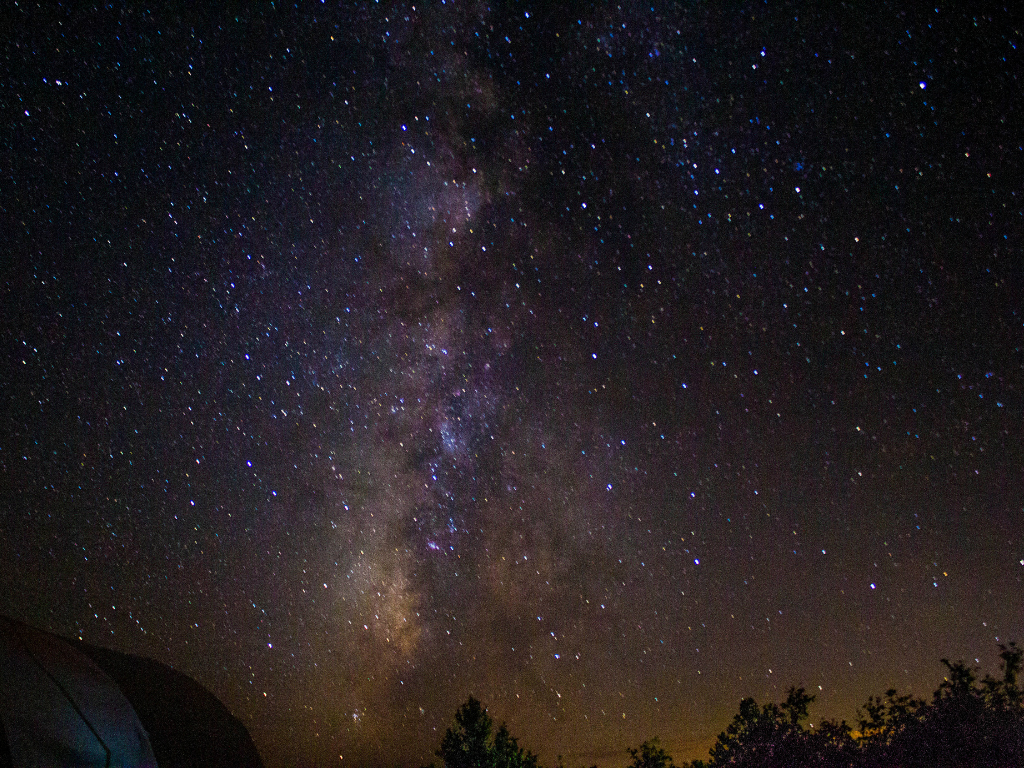 Dark skies with stars